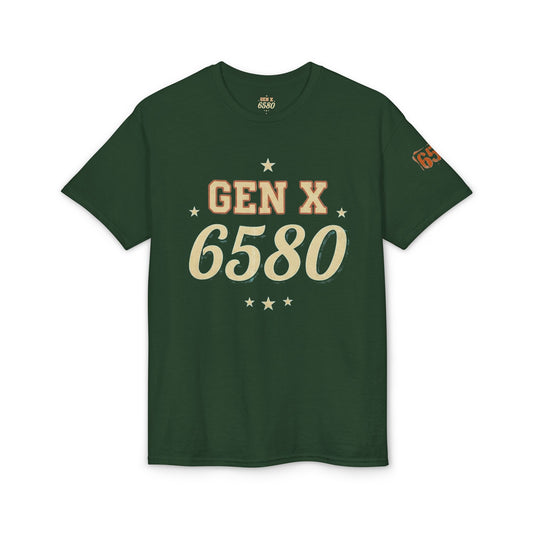 Official Gen X 6580 Crew T-Shirt | Retro Latchkey Generation Tee | Vintage Style Logo Shirt | 1965-1980 Member Tee | Old School Club Gear