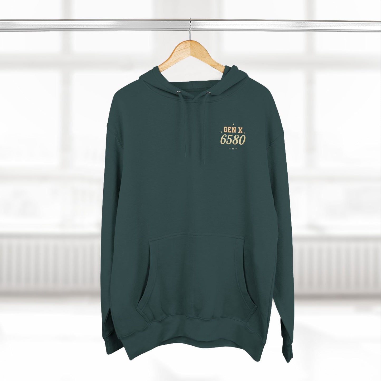 Gen X Hoodie – NATO Phonetic “GEN X” Back Print | Gen X 6580 (Black, Charcoal Heather, Sport Green)