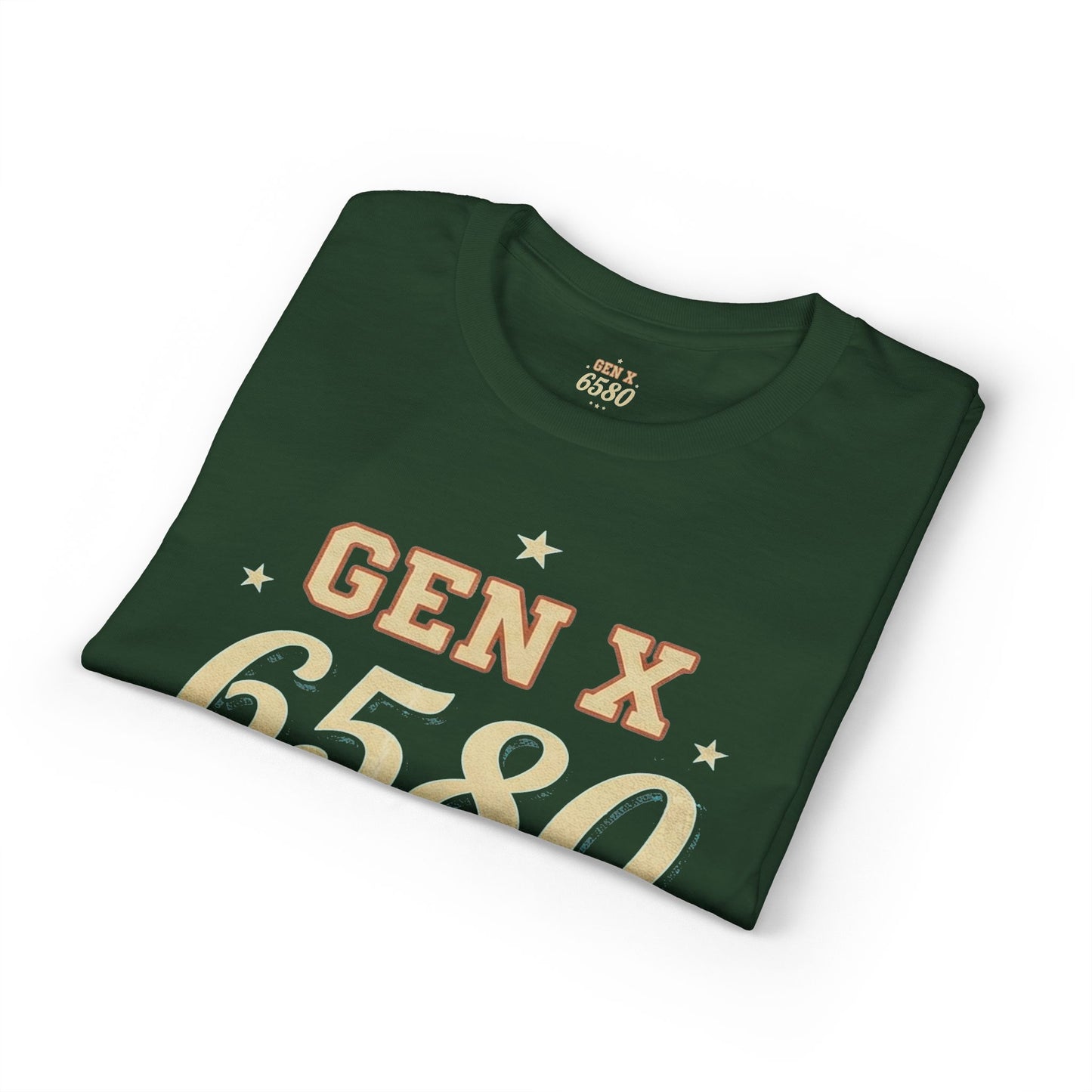 Official Gen X 6580 Crew T-Shirt | Retro Latchkey Generation Tee | Vintage Style Logo Shirt | 1965-1980 Member Tee | Old School Club Gear
