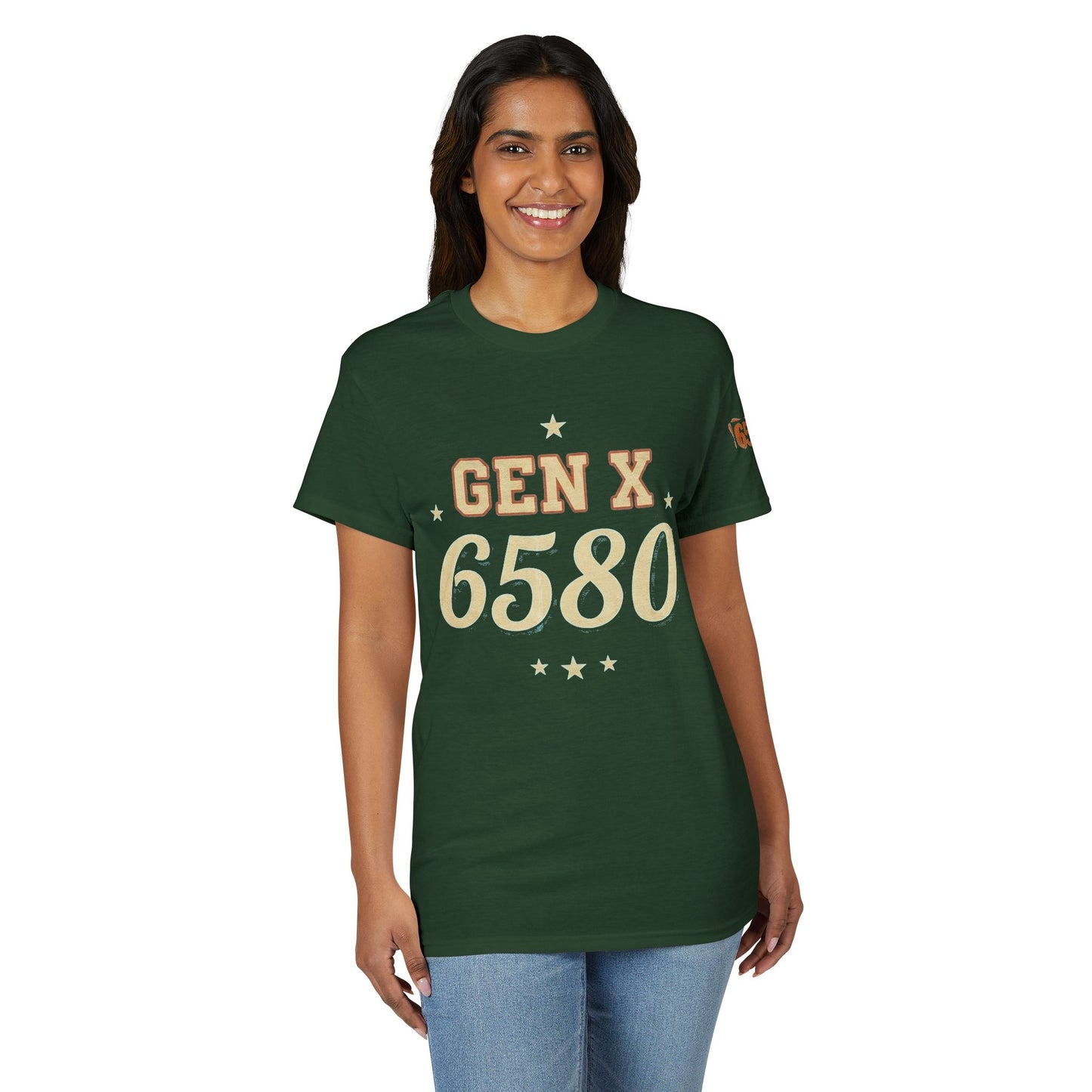 Official Gen X 6580 Crew T-Shirt | Retro Latchkey Generation Tee | Vintage Style Logo Shirt | 1965-1980 Member Tee | Old School Club Gear