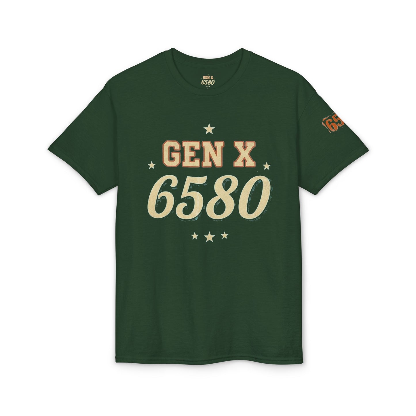 Official Gen X 6580 Crew T-Shirt | Retro Latchkey Generation Tee | Vintage Style Logo Shirt | 1965-1980 Member Tee | Old School Club Gear
