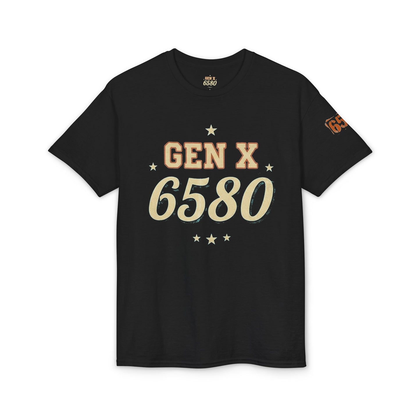 Official Gen X 6580 Crew T-Shirt | Retro Latchkey Generation Tee | Vintage Style Logo Shirt | 1965-1980 Member Tee | Old School Club Gear