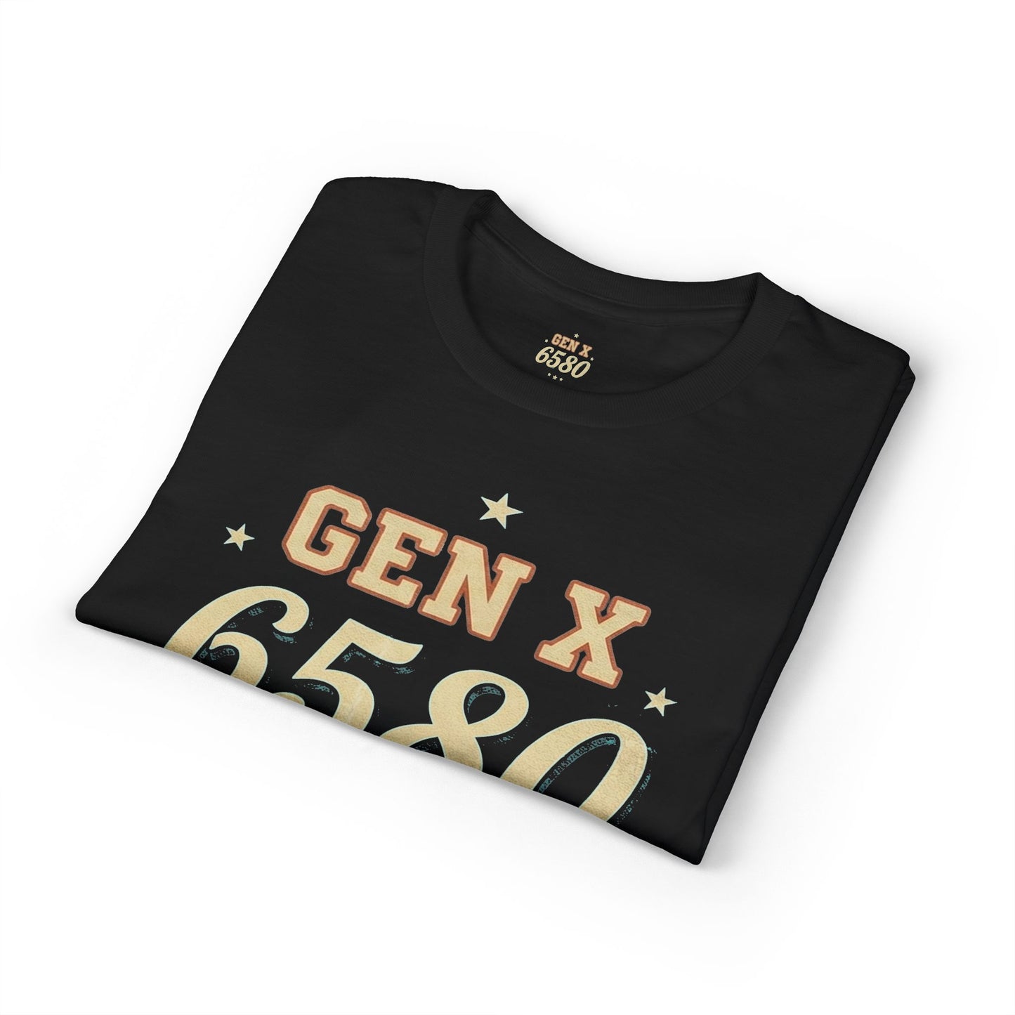 Official Gen X 6580 Crew T-Shirt | Retro Latchkey Generation Tee | Vintage Style Logo Shirt | 1965-1980 Member Tee | Old School Club Gear