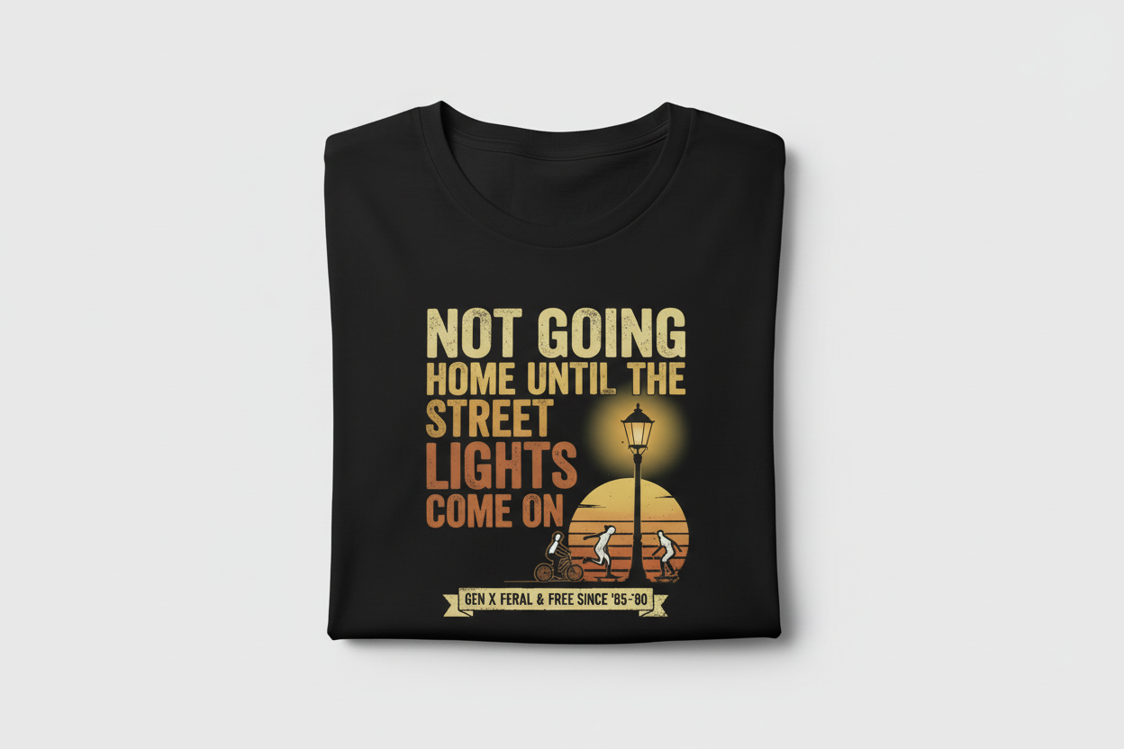 Gen X Street Lights T-Shirt – Latchkey Kid Retro Tee | Gen X 6580